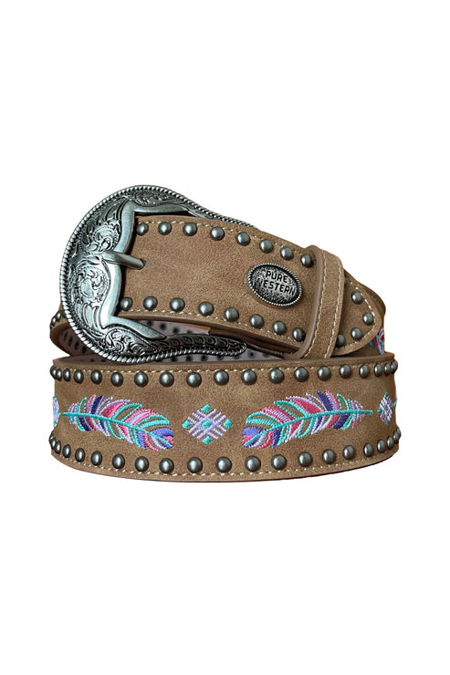 PURE WESTERN WOMENS OLETA BELT - TAN