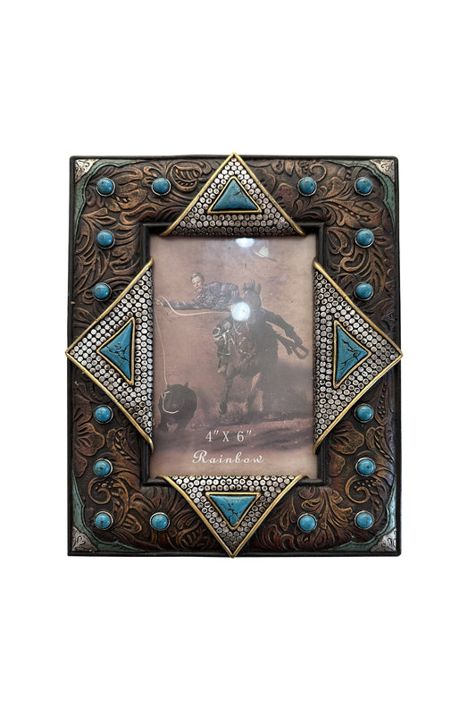 Pure Western Studded Picture Frame - Assoreted