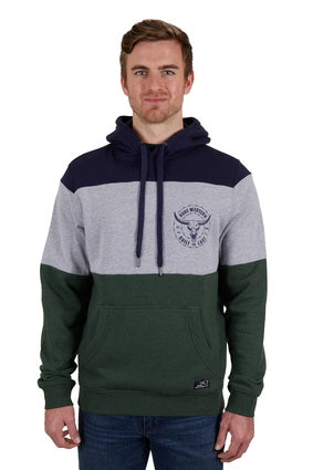 PURE WESTERN MENS HOPKINS HOODIE (NAVY/GREEN)