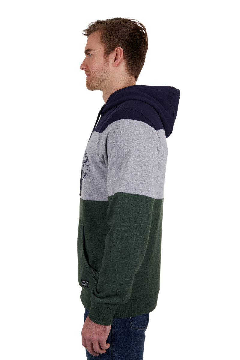 PURE WESTERN MENS HOPKINS HOODIE (NAVY/GREEN)