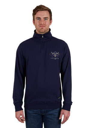 PURE WESTERN MENS ALEXANDER 1/4 ZIP PULLOVER (NAVY)