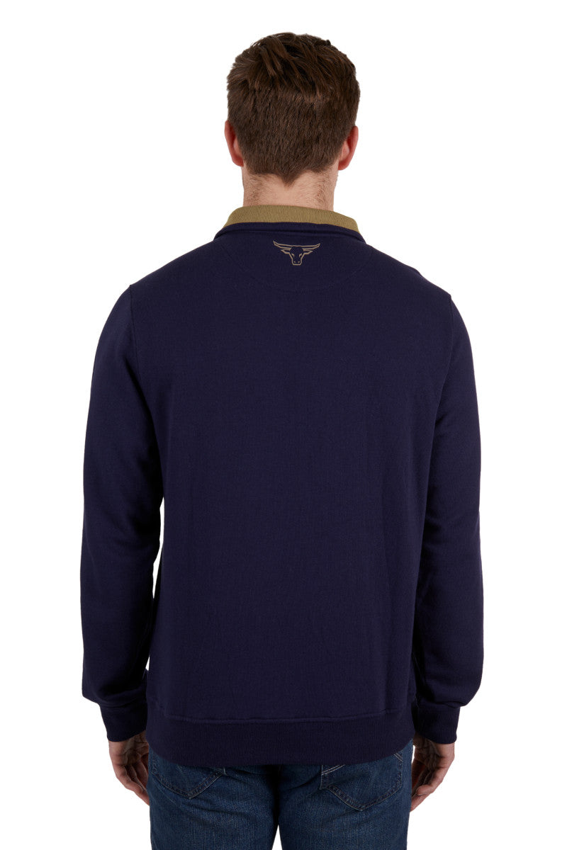 PURE WESTERN MENS ALEXANDER 1/4 ZIP PULLOVER (NAVY)