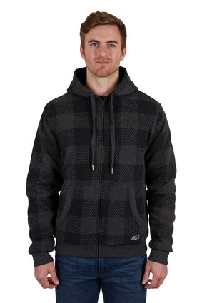 PURE WESTERN MENS TONKINS ZIP UP HOODIE (CHARCOAL)