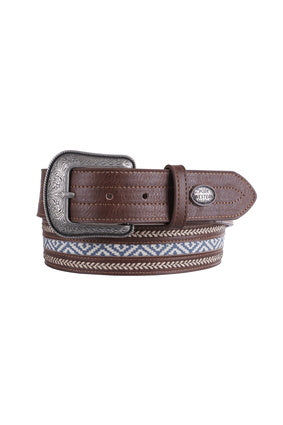 PURE WESTERN MENS MILLER BELT (DARK TAN)