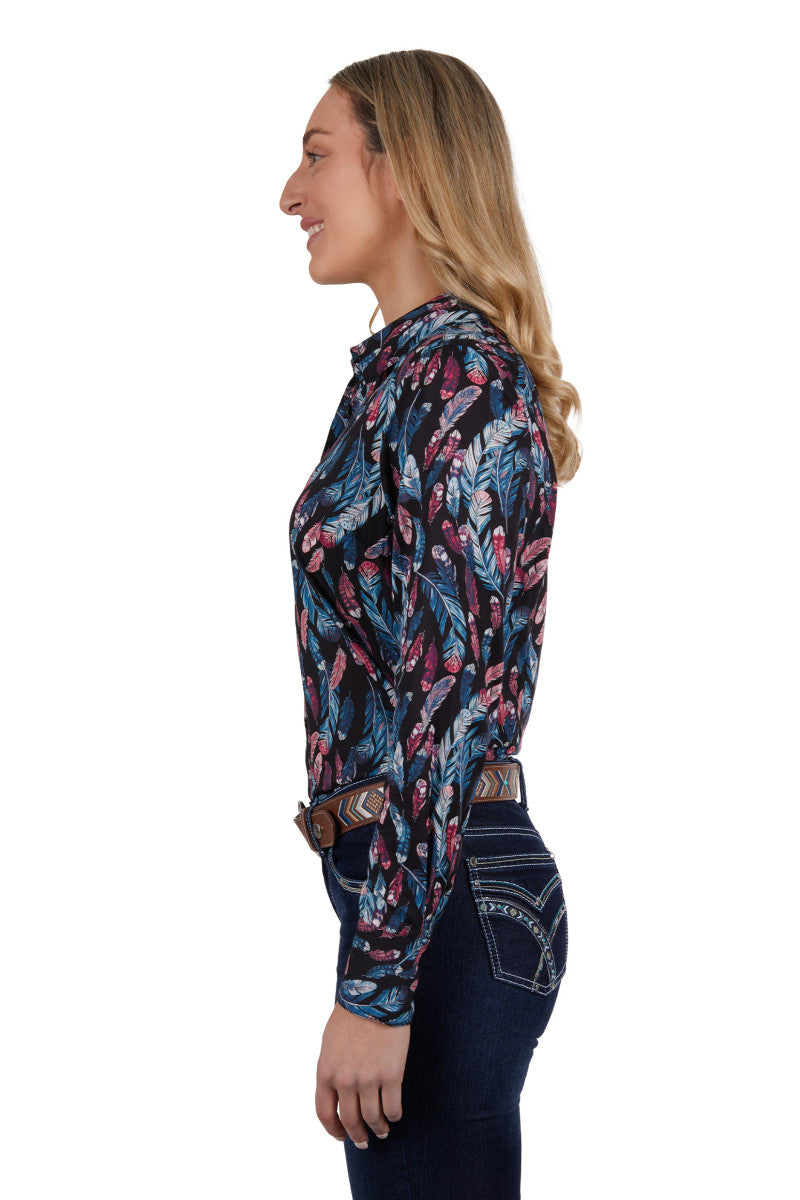 PURE WESTERN WOMENS EDWINA LONG SLEEVE SHIRT