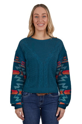 PURE WESTERN WOMENS MORA KNITTED PULLOVER