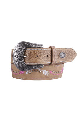 PURE WESTERN WOMENS ARROW BELT (LIGHT TAN)