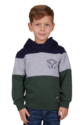 PURE WESTERN BOYS HOPKINS HOODIE (NAVY/GREEN)