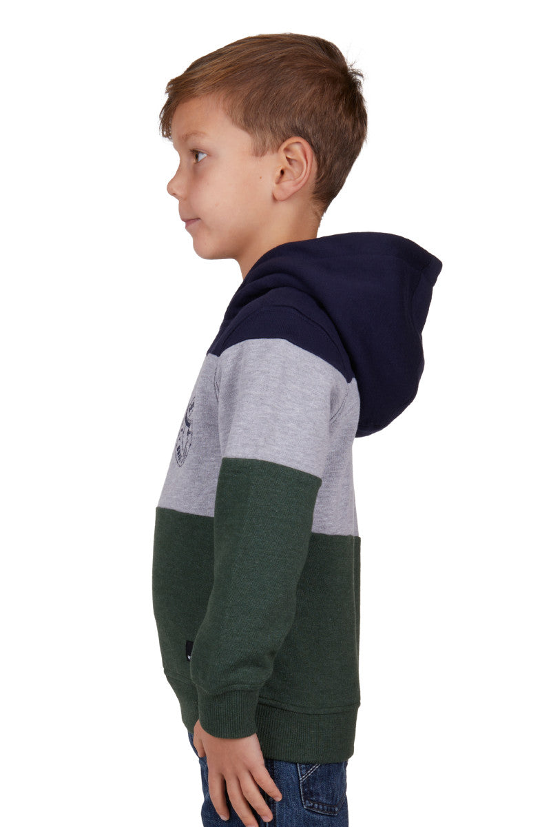 PURE WESTERN BOYS HOPKINS HOODIE (NAVY/GREEN)