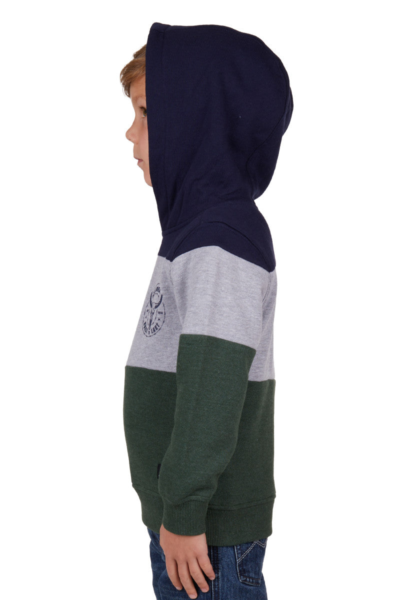 PURE WESTERN BOYS HOPKINS HOODIE (NAVY/GREEN)