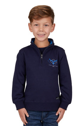 Pure Western Boys Alexander 1/4 Zip Pullover (Navy)