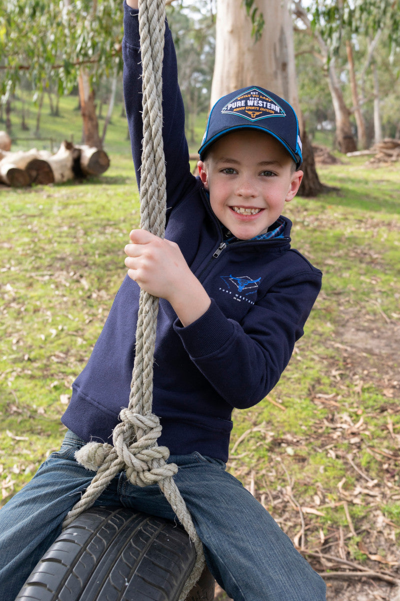 Pure Western Boys Alexander 1/4 Zip Pullover (Navy)