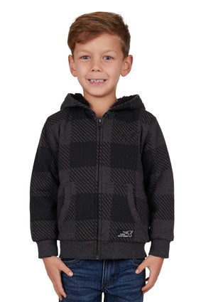 PURE WESTERN BOYS TONKINS ZIP UP HOODIE (CHARCOAL)