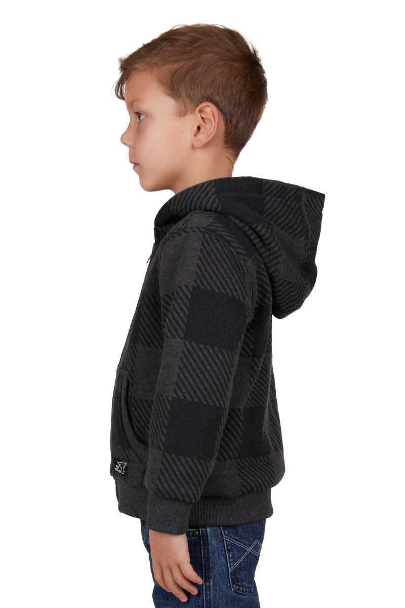 PURE WESTERN BOYS TONKINS ZIP UP HOODIE (CHARCOAL)