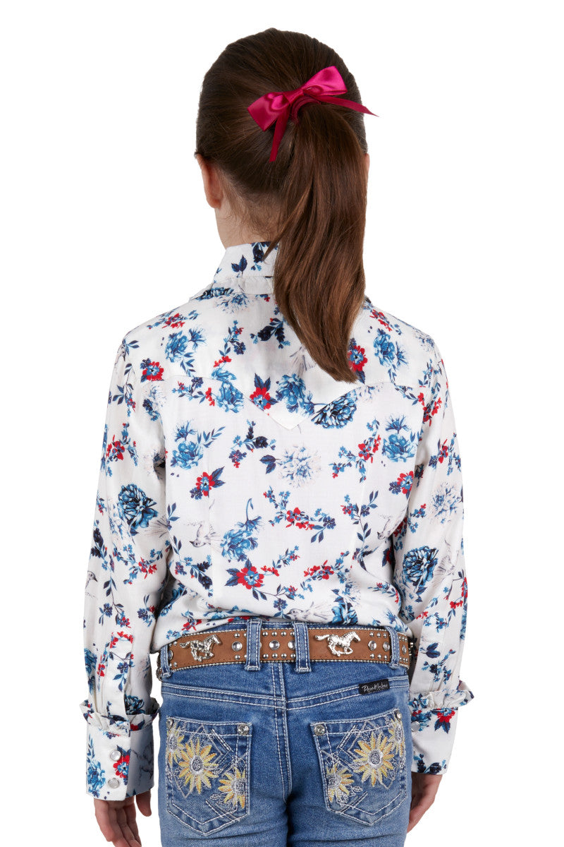 PURE WESTERN GIRLS FLORA L/S SHIRT (EGRET/MULTI)