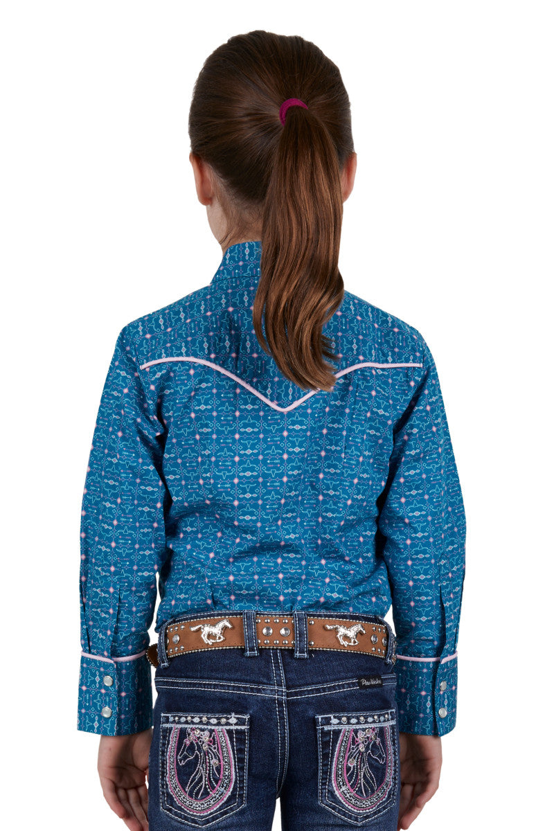 PURE WESTERN GIRLS TOMEKA L/S SHIRT (BLUE)