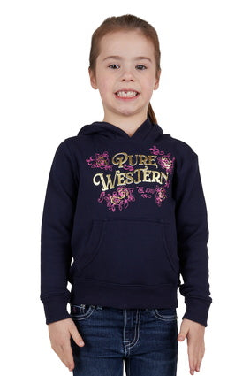 PURE WESTERN GIRLS BRANDY HOODIE (NAVY) - CLEARANCE