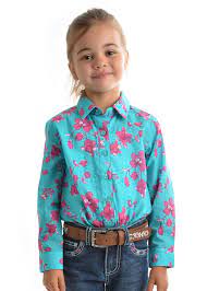 PURE WESTERN GIRLS ANNABELLE PRINT LONG SLEEVE SHIRT - SALE