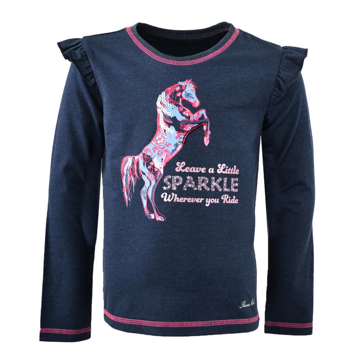 Thomas Cook Girls Sparkle Horse L/S Tee (Dark Blue)