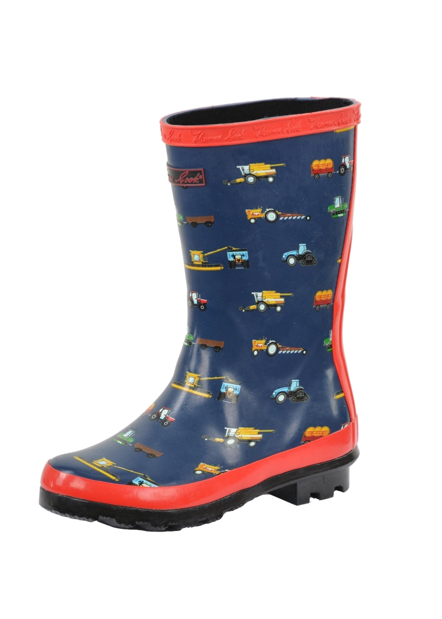 THOMAS COOK KIDS FARM VEHICLES GUMBOOT - BLUE/RED