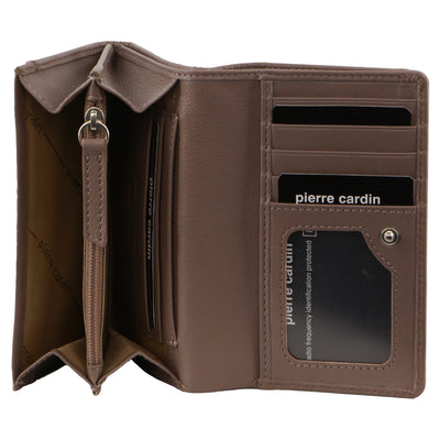 Pierre Cardin Leather Art Design Bi-Fold Flap Wallet