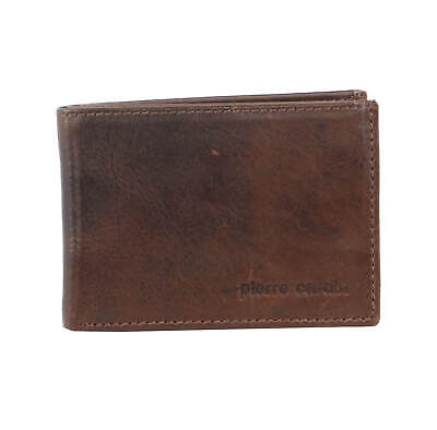 PIERRE CARDIN ITALIAN LEATHER MEN'S BI-FOLD WALLET - COGNAC