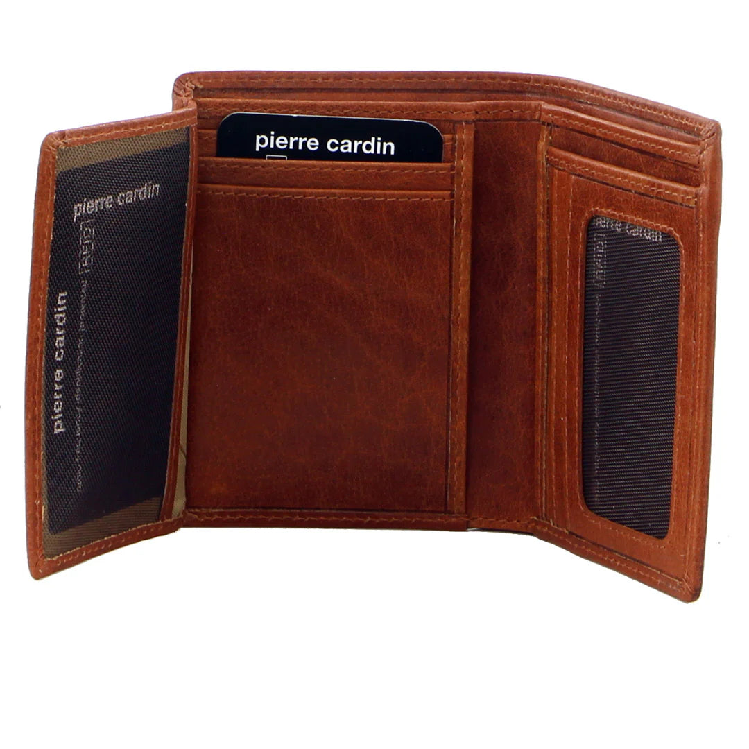 PIERRE CARDIN LEATHER MEN'S TRI-FOLD WALLET