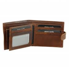 PIERRE CARDIN ITALIAN LEATHER MEN's WALLET/CARD HOLDER - COGNAC