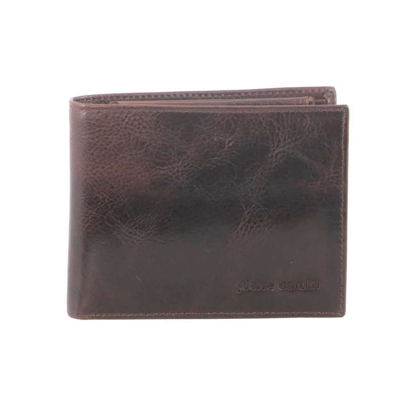 PIERRE CARDIN ITALIAN LEATHER MEN'S WALLET/CARD HOLDER - CHOCOLATE