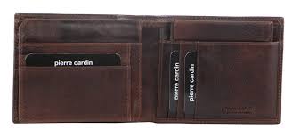 PIERRE CARDIN ITALIAN LEATHER MEN'S WALLET/CARD HOLDER - CHOCOLATE