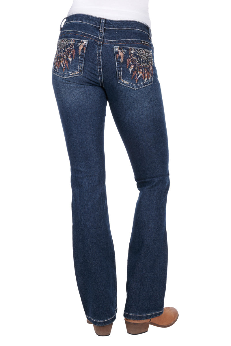 PURE WESTERN WOMENS LOLA BOOT CUT JEAN - 34 LEG