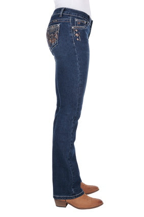 PURE WESTERN WOMENS LOLA BOOT CUT JEAN - 34 LEG