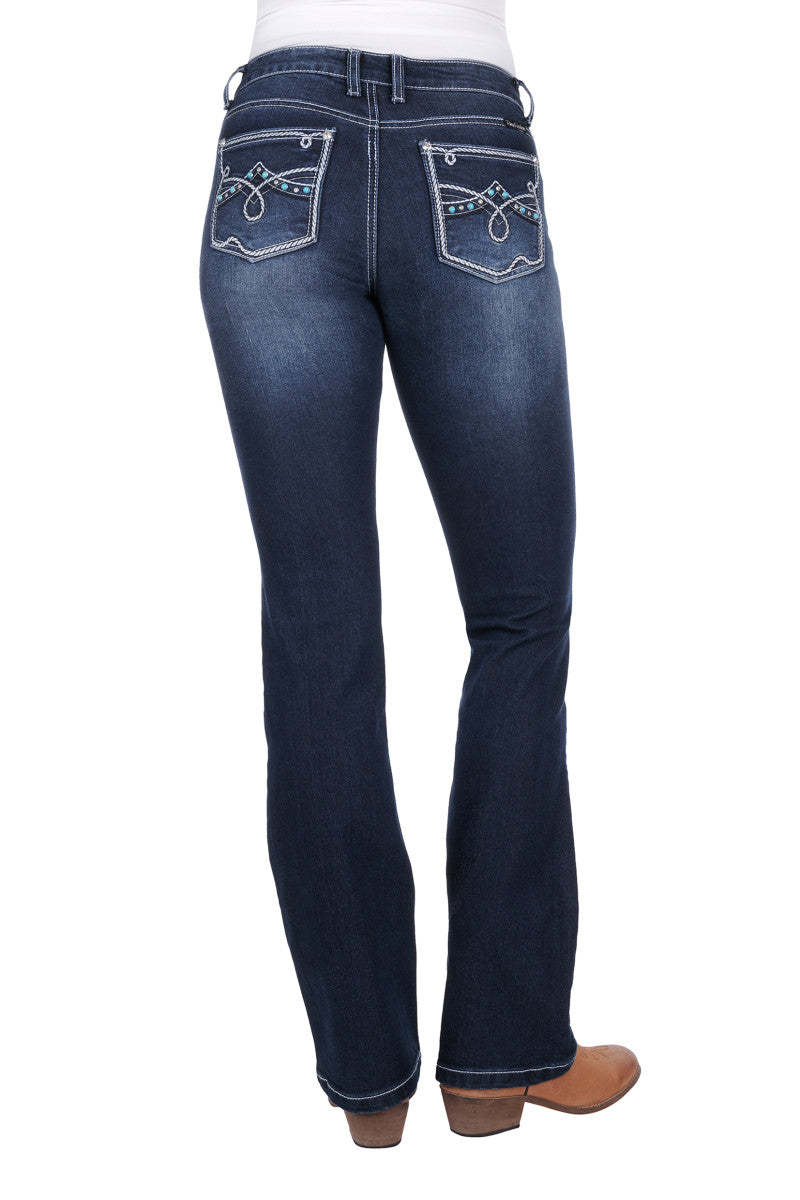 PURE WESTERN WOMENS RHIAN BOOT CUT JEAN