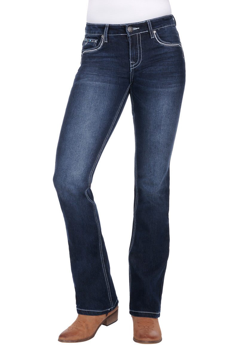 PURE WESTERN WOMENS RHIAN BOOT CUT JEAN