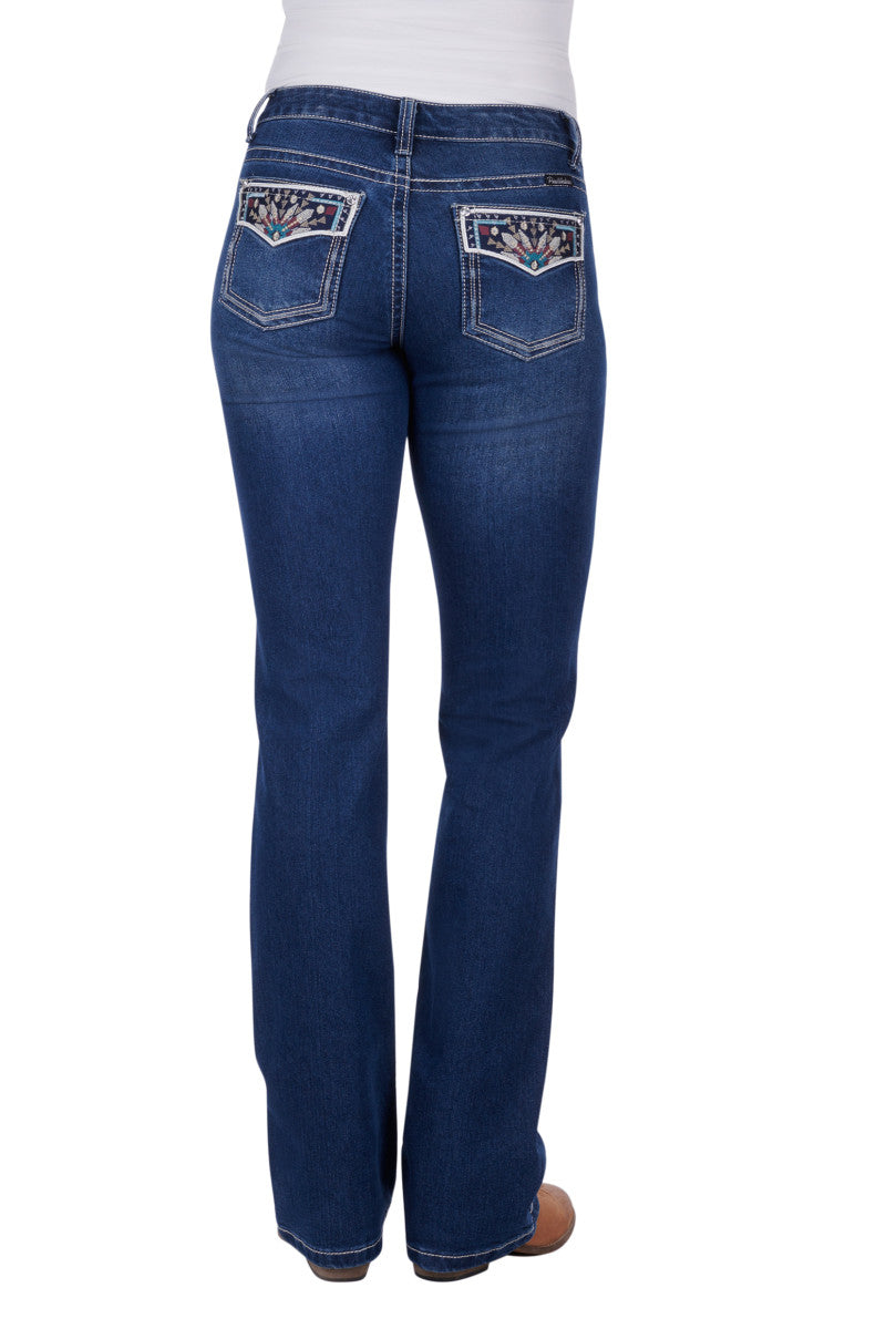 PURE WESTERN WOMENS EMMALINE RELAX RIDER JEAN