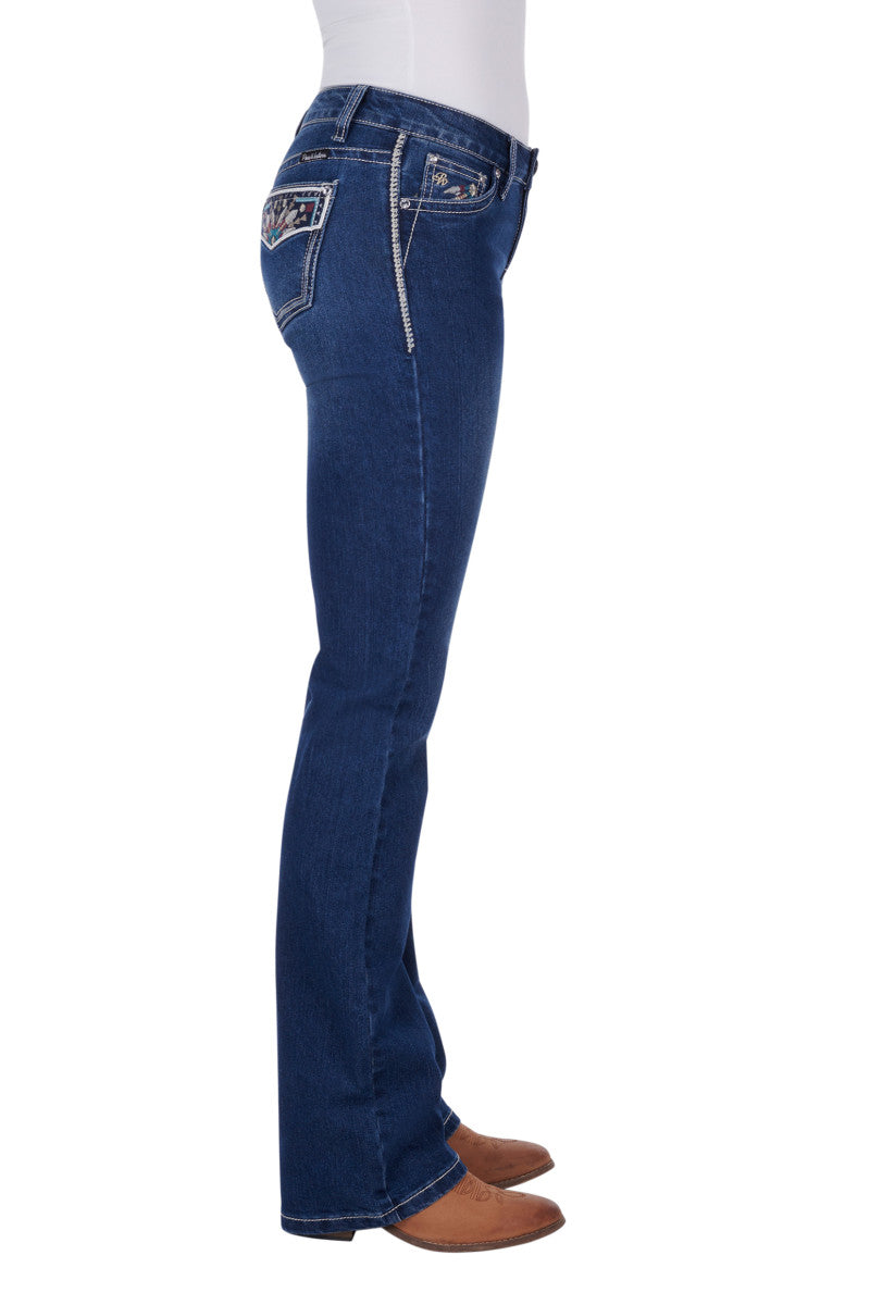 PURE WESTERN WOMENS EMMALINE RELAX RIDER JEAN