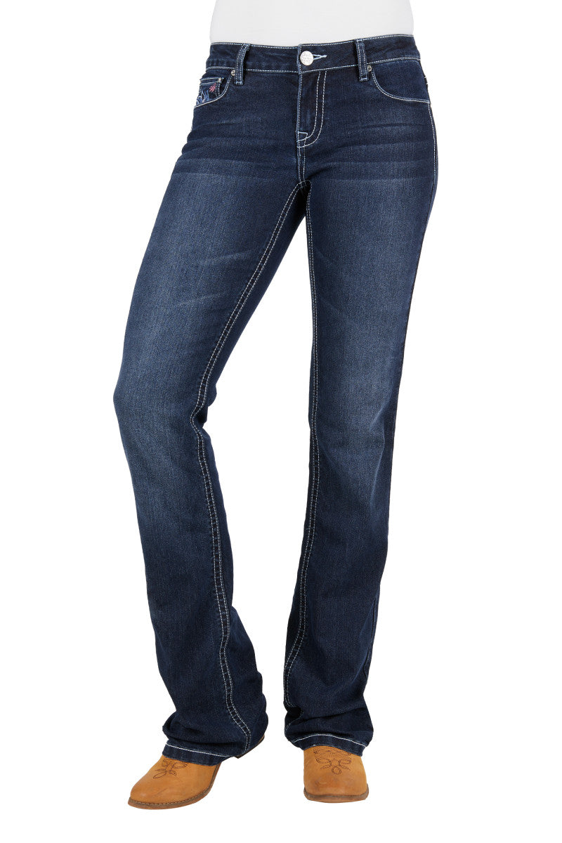 PURE WESTERN WOMENS CAROLE RELAXED RIDER JEAN