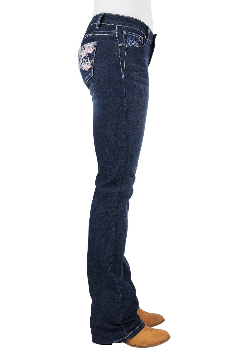 PURE WESTERN WOMENS CAROLE RELAXED RIDER JEAN