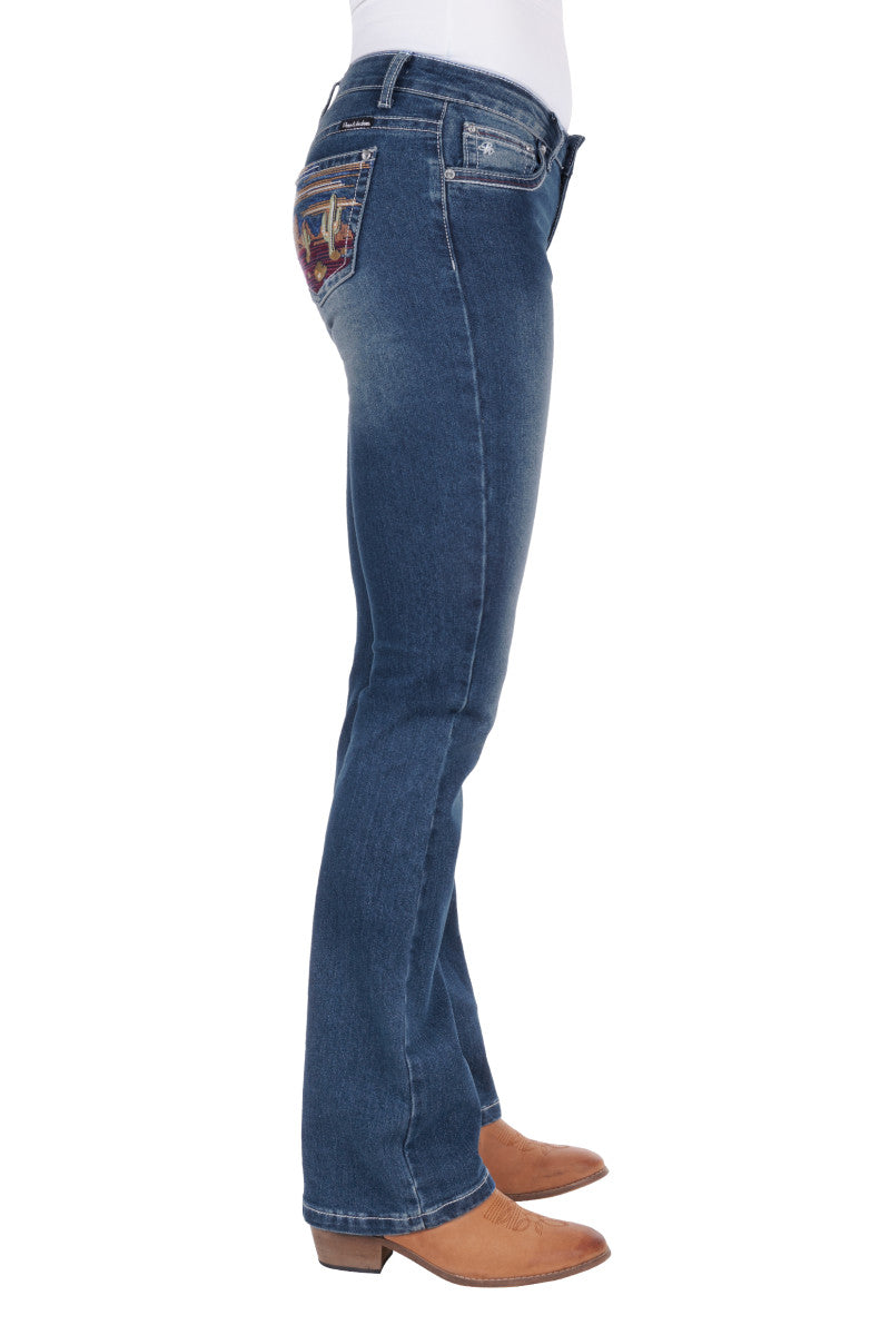 PURE WESTERN WOMENS MADELEINE BOOT CUT JEAN