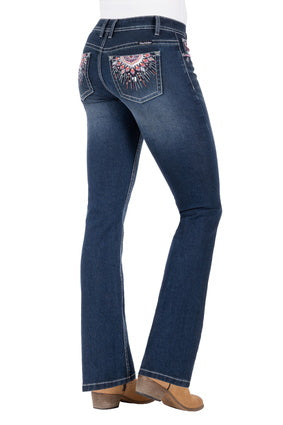 PURE WESTERN WOMENS ADELINE BOOT CUT JEAN 32 LEG