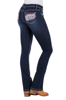 PURE WESTERN WOMENS ODELIA BOOT CUT JEAN 34LEG