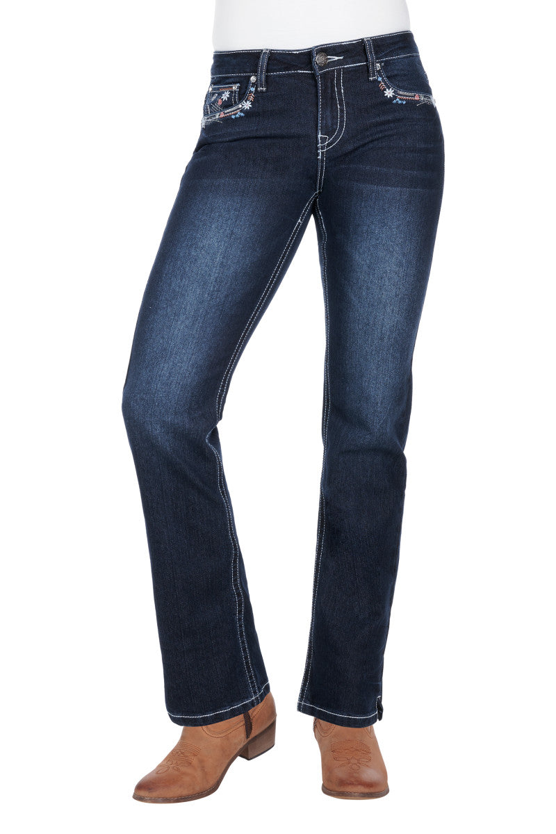 PURE WESTERN WOMENS ANJELICA STRAIGHT LEG JEAN