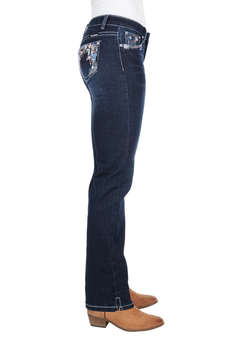 PURE WESTERN WOMENS ANJELICA STRAIGHT LEG JEAN