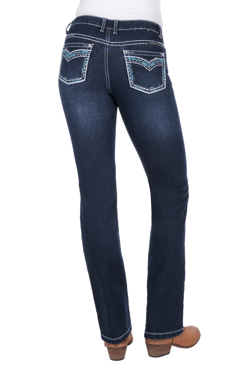 PURE WESTERN WOMENS GERALDINE STRAIGHT LEG JEAN