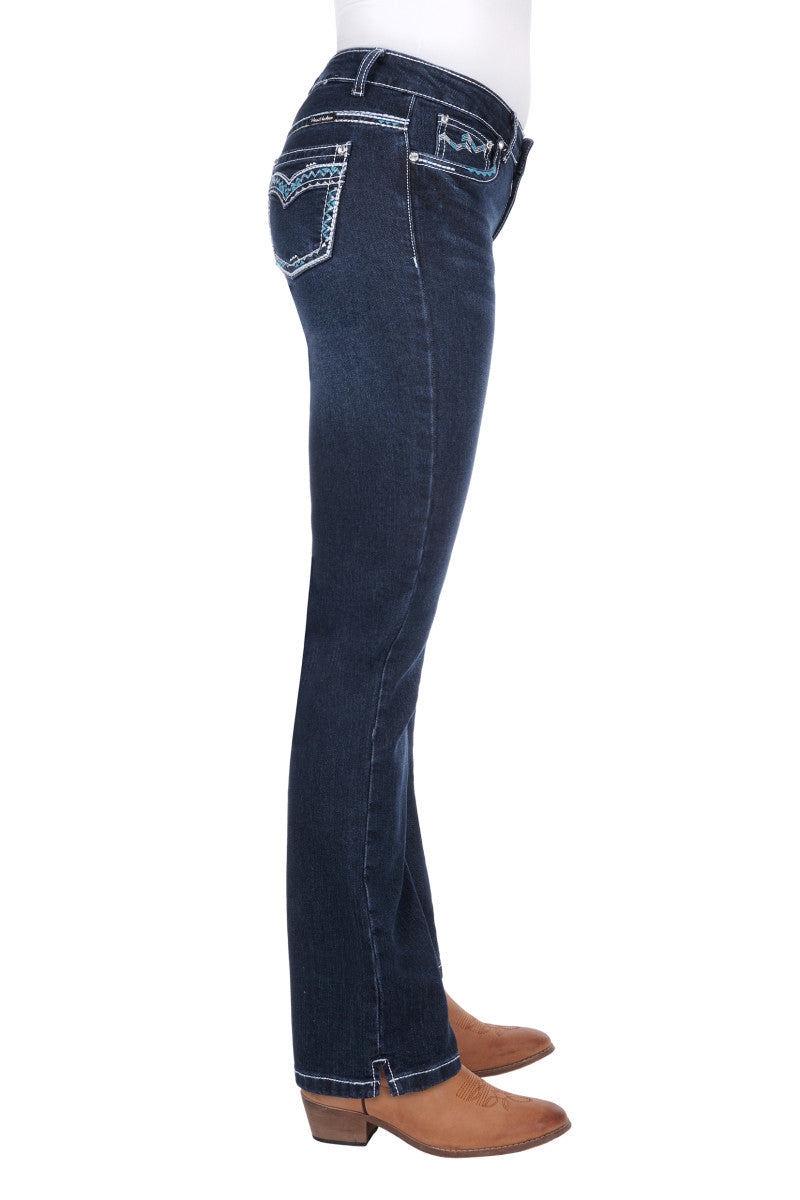 PURE WESTERN WOMENS GERALDINE STRAIGHT LEG JEAN