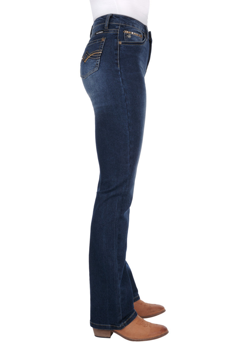 PURE WESTERN WOMENS BRADY HI RISE BOOT CUT JEAN