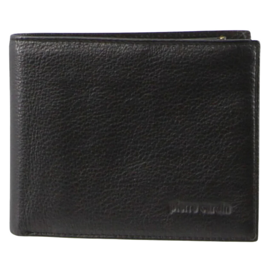 PIERRE CARDIN ITALIAN LEATHER MEN'S WALLET/CARD HOLDER - BLACK