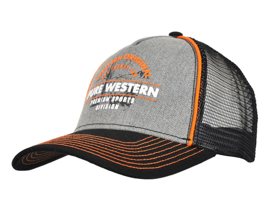 PURE WESTERN MEN'S LOUIS TRUCKER CAP (CHARCOAL)