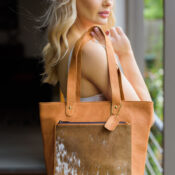 The Design Edge Shopper Cowhide Tote Bag – Palma (B71053)_Tan