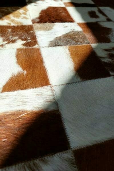 Sewn Patchwork Cowhide Rug